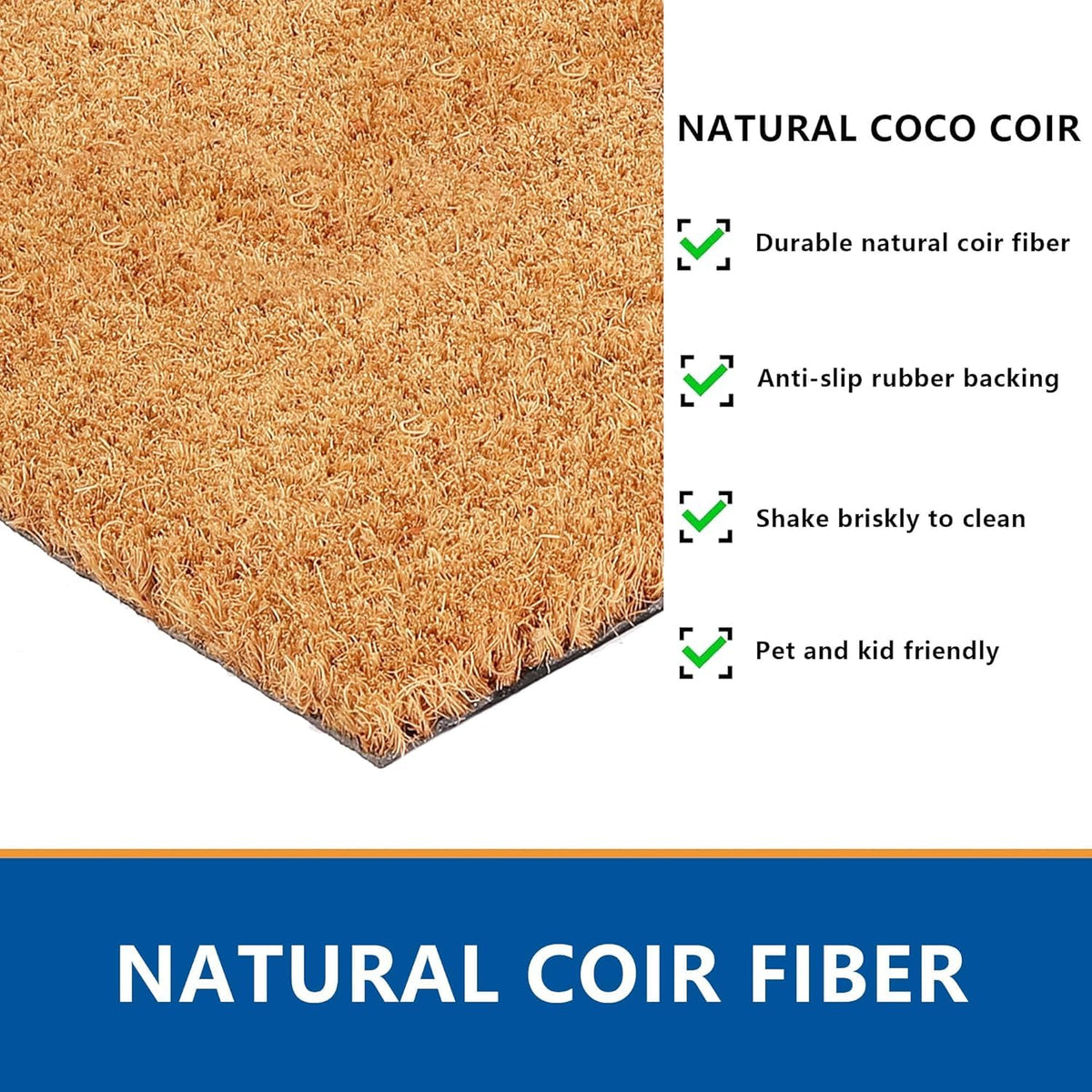 Fallovea easy-care mats simplify upkeep with regular shaking.