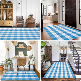 Fallovea plaid rug color tones suited for classic or contemporary spaces