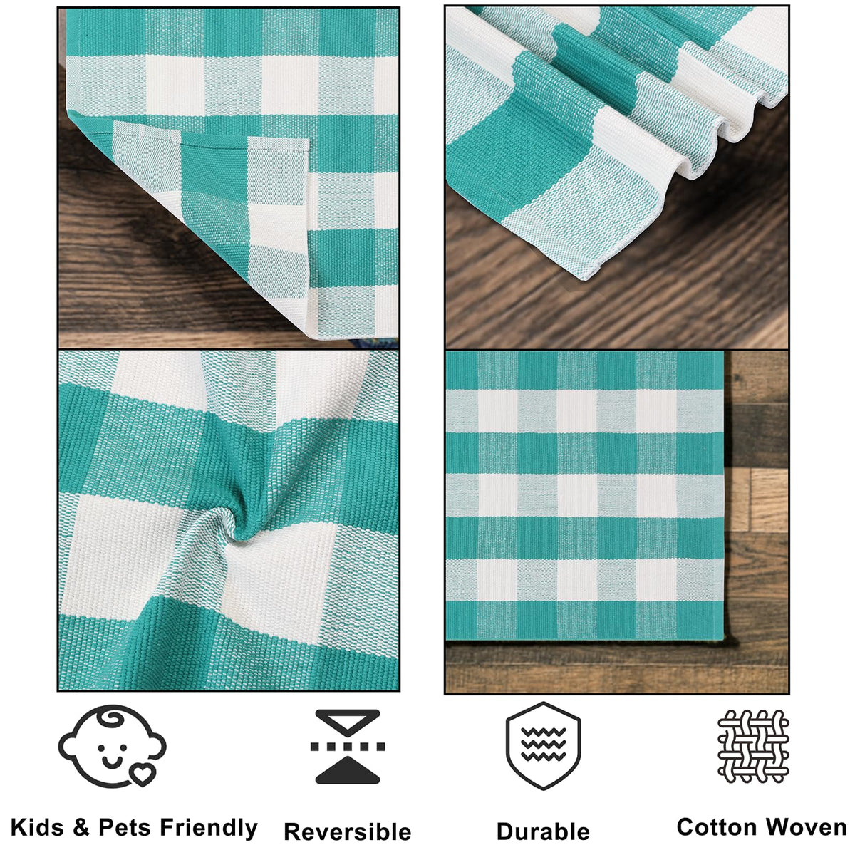Fallovea bedroom plaid rug brings soft texture and easy maintenance