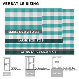 Fallovea living room plaid rug adds classic style with durable construction