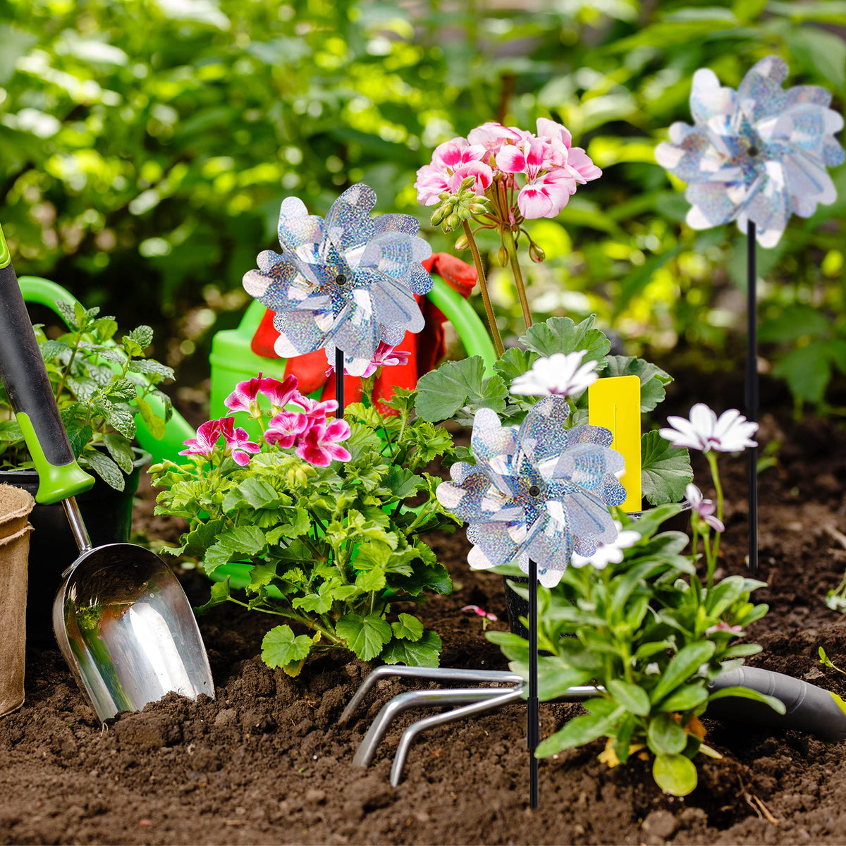 FameFame garden decor pinwheels add color and motion to patios