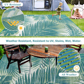 famibay outdoor rug 6x9 UV-resistant fabric preserves color.