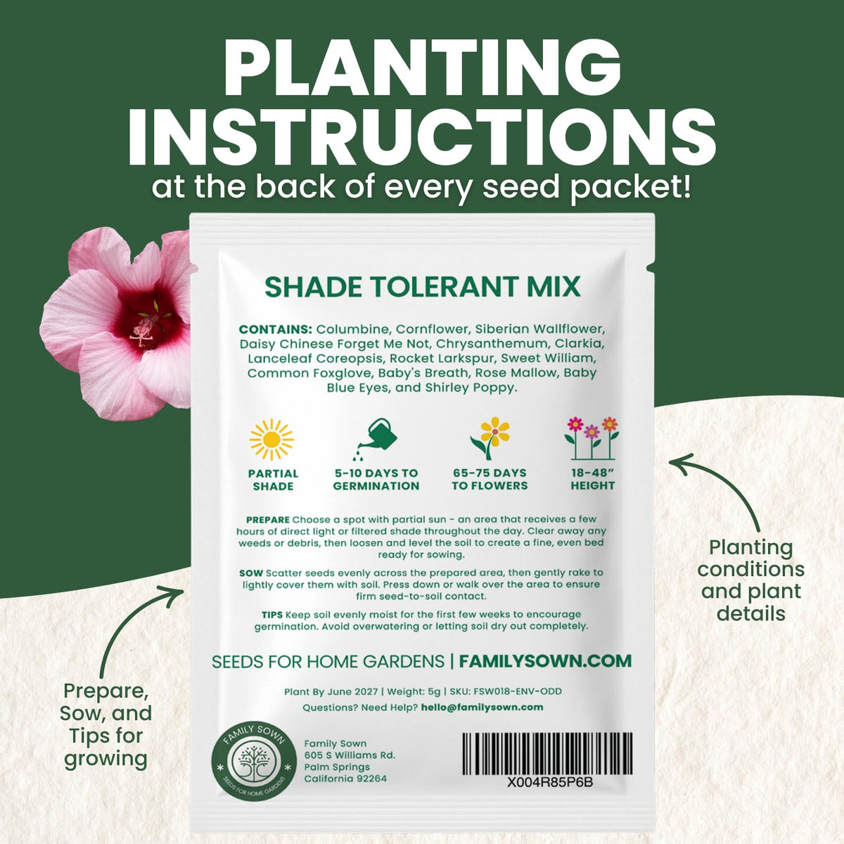 FAMILY SOWN 2026 season packaging highlights freshness and reliable germination.