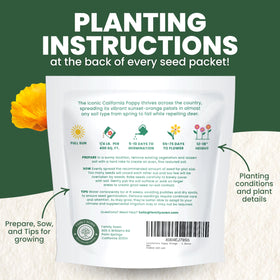 Meadow planting with Family Sown California Poppy Orange seeds