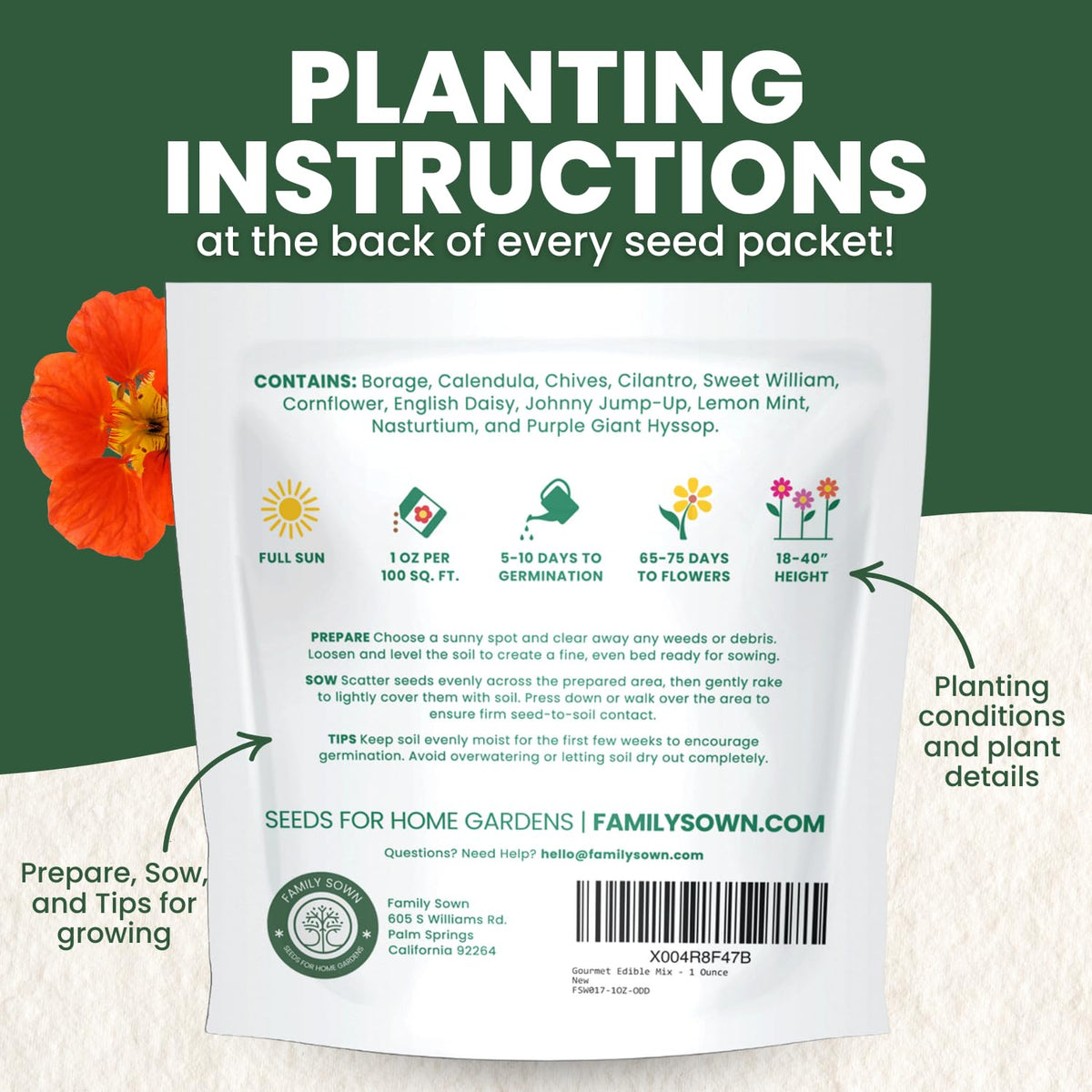 Family Sown gourmet edible mix on a plate, ready to elevate dishes.