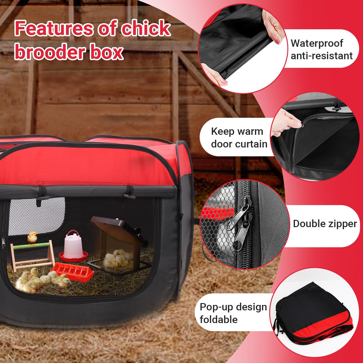 FAMIROSA Brooder Box chick perch supports comfortable posture.