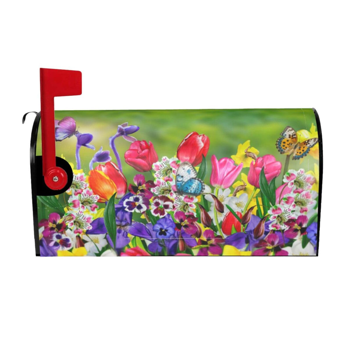 famliihw spring-summer yard decor brightens the curb for guests.