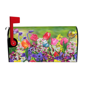 famliihw spring-summer yard decor brightens the curb for guests.
