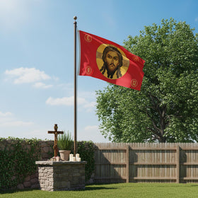 FAMXAKAFLY Durable polyester flag, weather-tough outdoor use