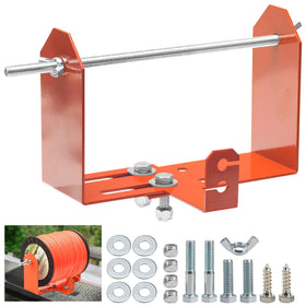 FancyTark weed wacker holder mounted on trailer for organized spools