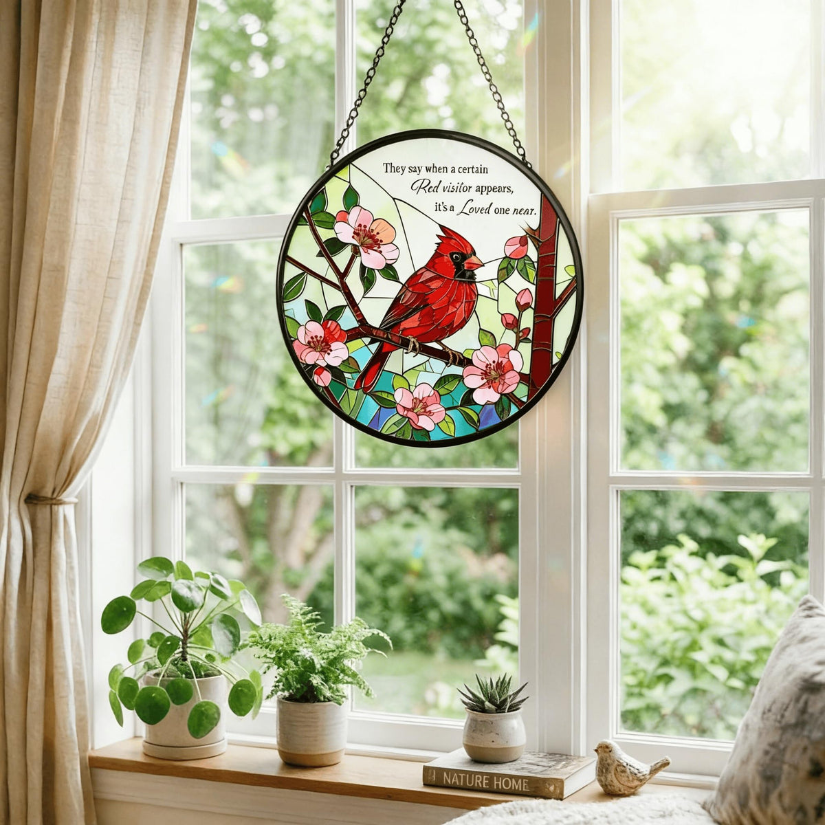 FancyPlus Cardinal Words Sun Catcher Gift-Ready Packaging signals thoughtful gifting