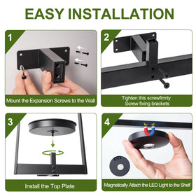 FancyPlus metal modern wall shelf plant holder creates floating display.
