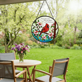 FancyPlus Stained-Glass Decor Indoors Outdoors brightens any window or garden