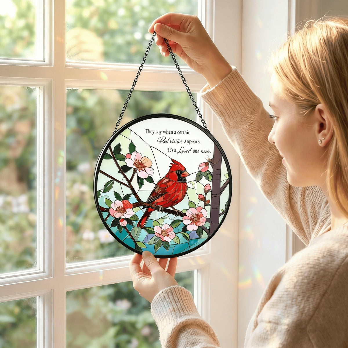 FancyPlus Windows Living Room Garden Sun Catcher adds a colorful focal point