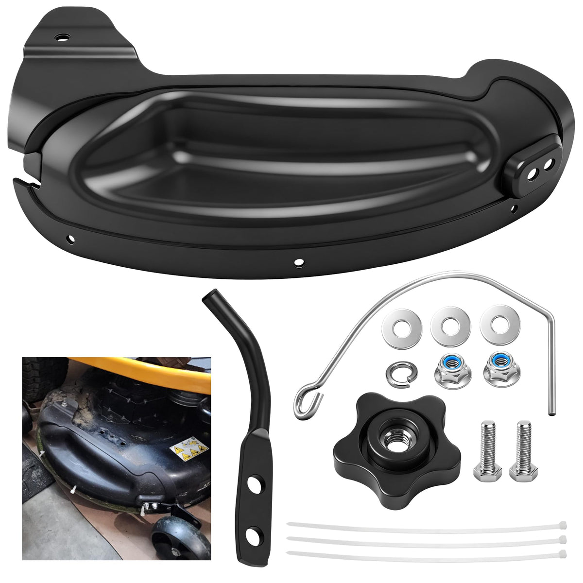 FancyTark 631-05195 mulch plug kit keeps clippings tidy for a smoother mow