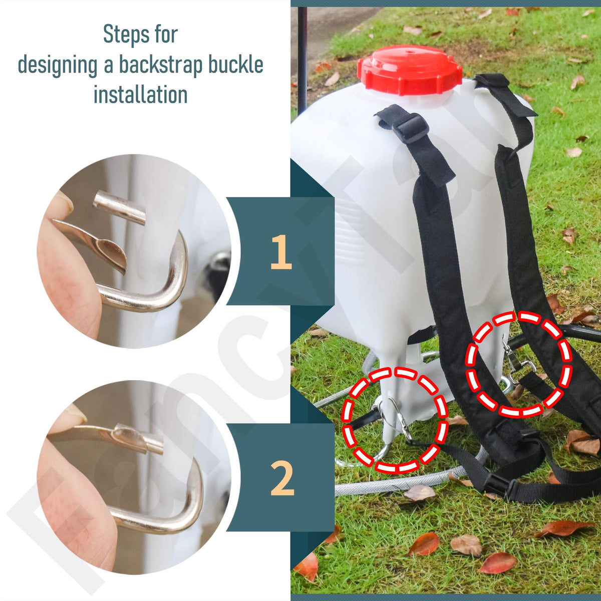 FancyTark Chapin-compatible straps upgrade your backpack sprayer.