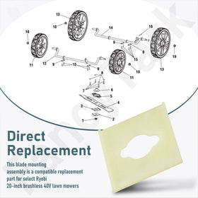 FancyTark blade mounting assembly for Ry40109 facilitates hassle-free servicing.
