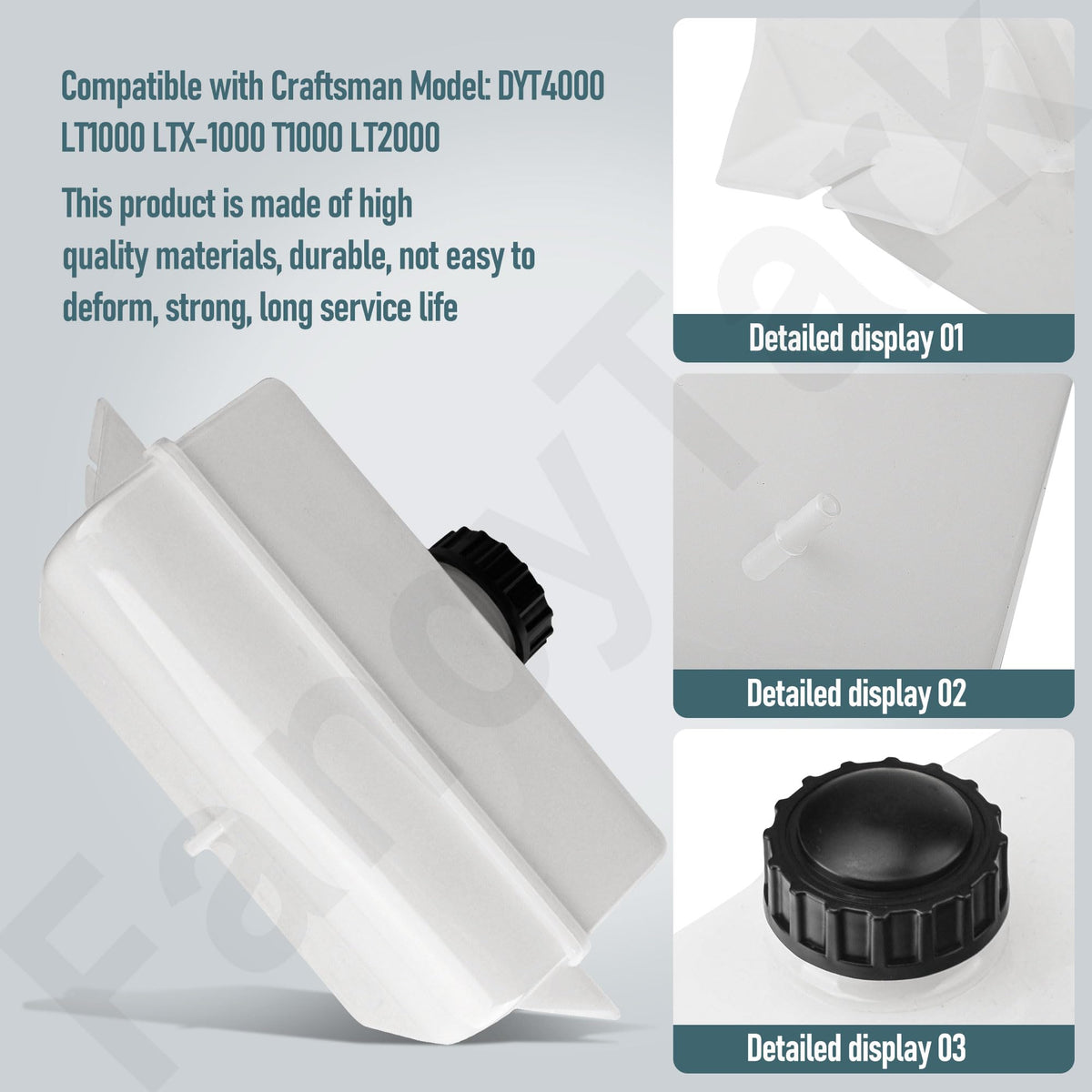 FancyTark fuel tank for Craftsman DYT4000—snug fit reduces leaks
