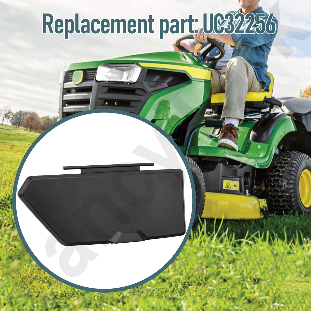 FancyTark UC32256 mower cover back view guards components against sun and rain.