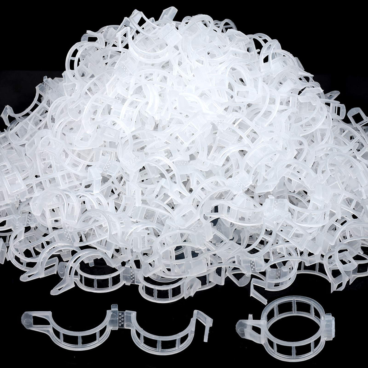 Fandamei plant-support clips closeup for secure stem attachment