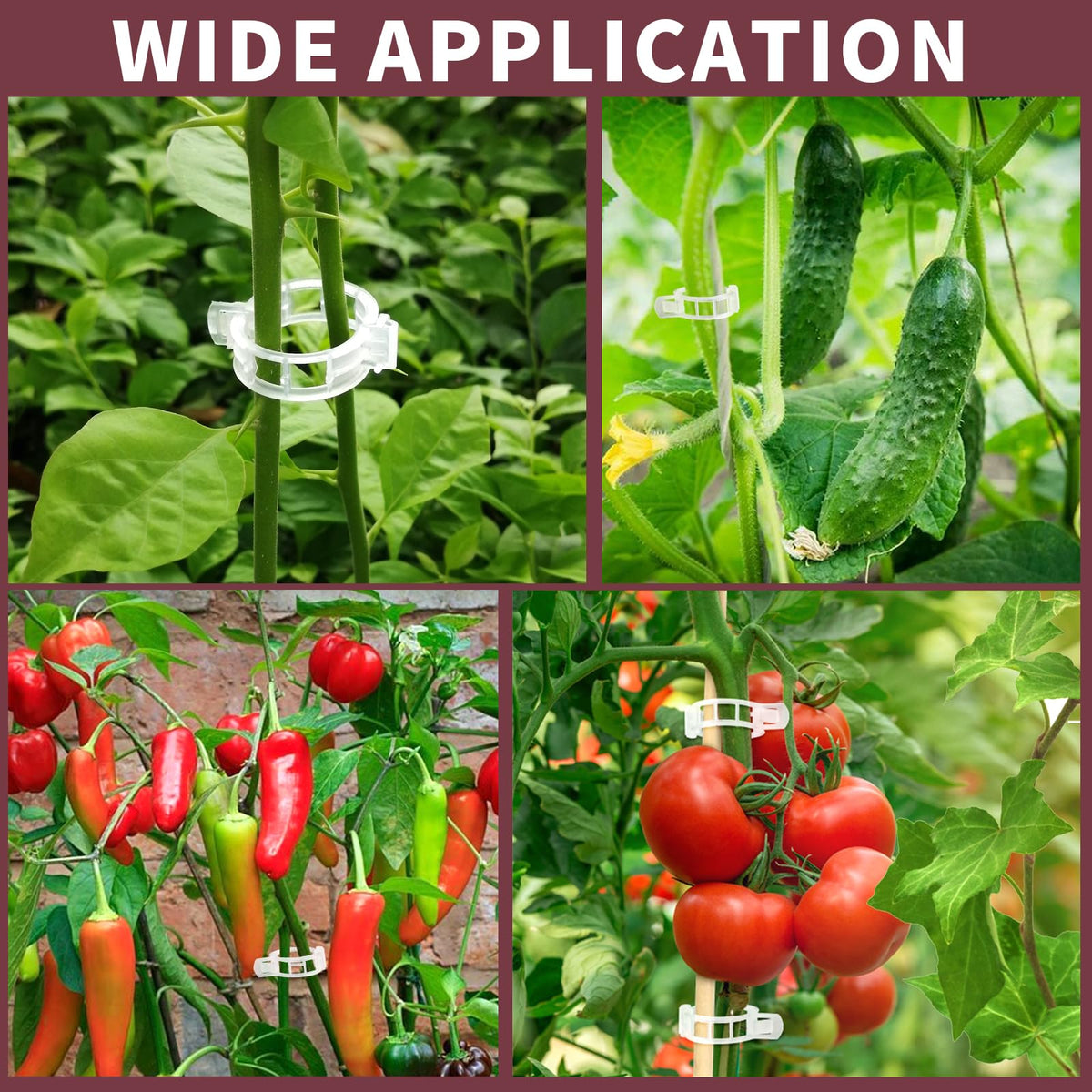 Fandamei reusable weatherproof clips withstand outdoor gardening