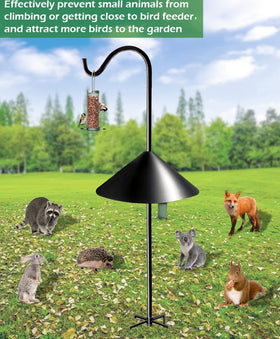 Fandature bird feeder protection guard reduces seed loss