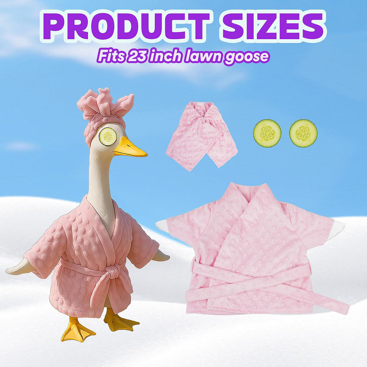 Fanfoobi Lady Porch Goose Outfit Pink Eye Mask for playful charm