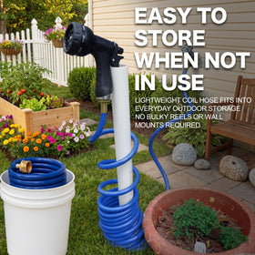 FangFarm 10ft hose ideal for small planters and RV exterior cleaning.