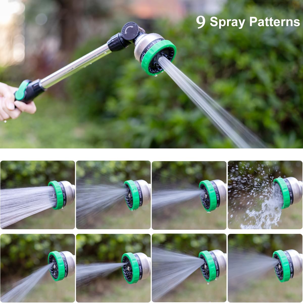 FANHAO 180-degree rotating nozzle, precise watering angles.