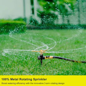 FANHAO 3-arm sprinkler head providing 360-degree, uniform watering.