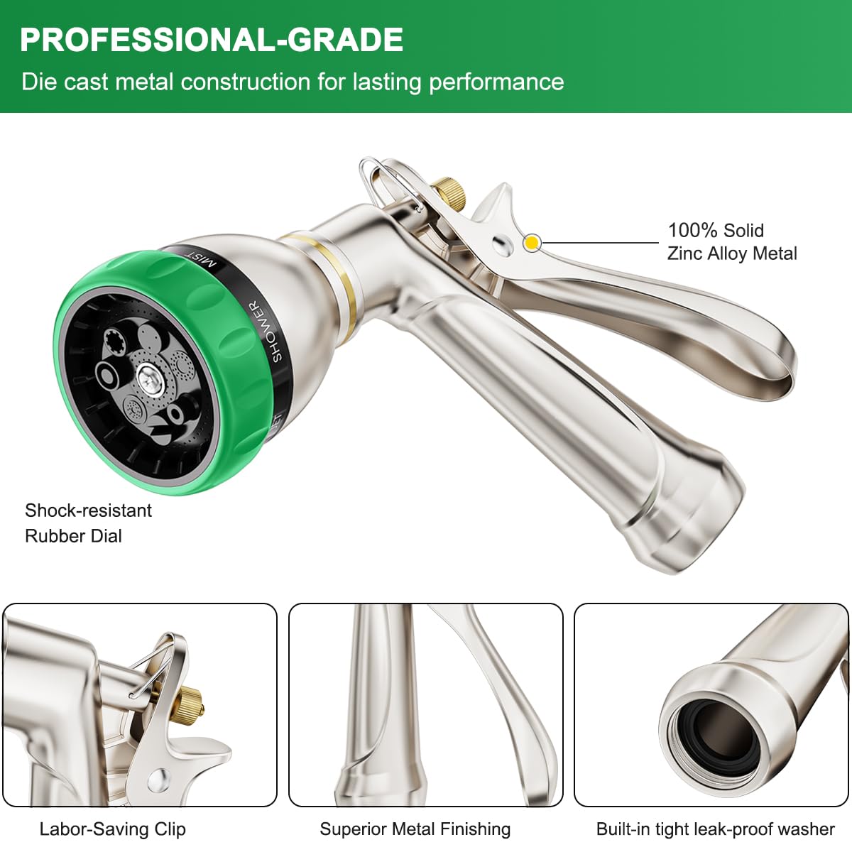 FANHAO seven-pattern spray settings demonstrated for versatile cleaning