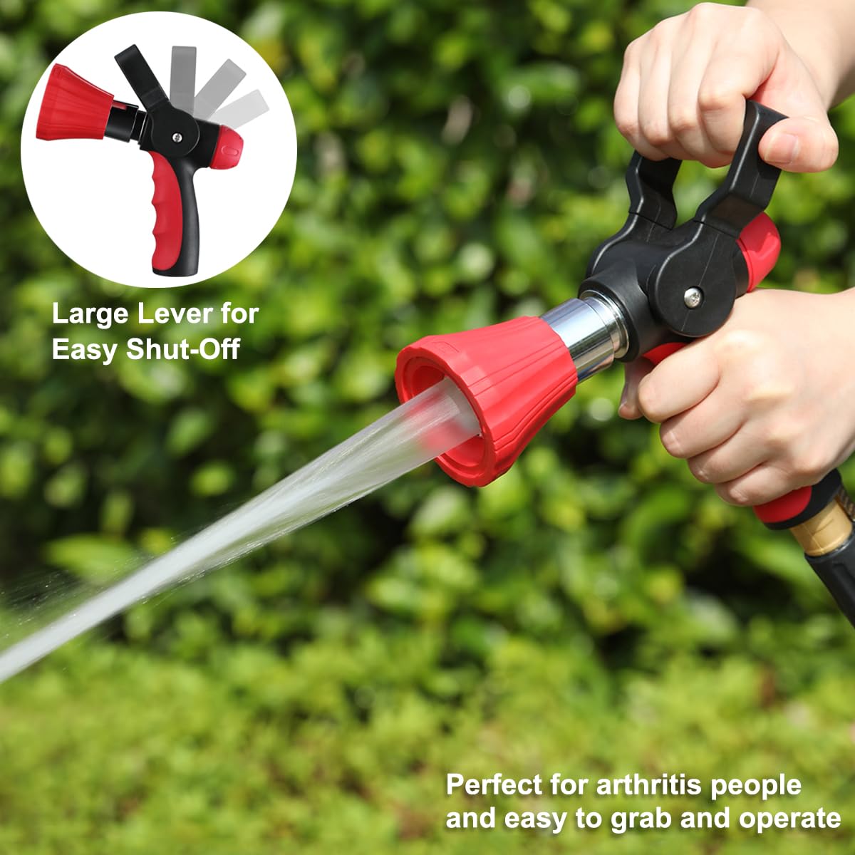 FANHAO adjustable spray patterns from jet to shower for versatile tasks.