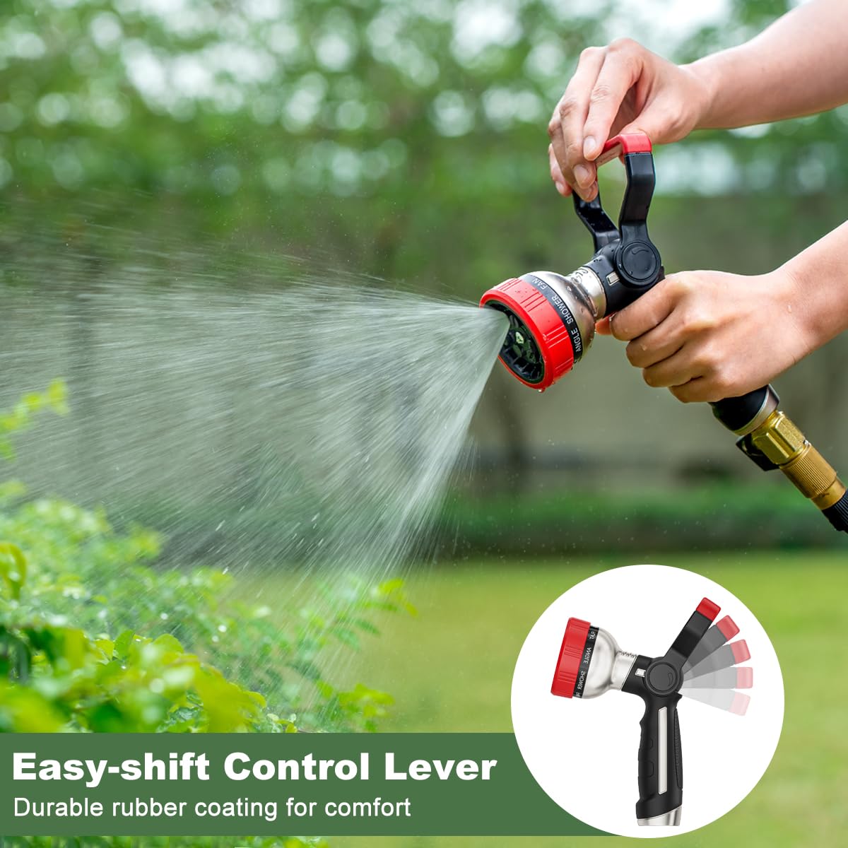FANHAO nozzle head showing 9 patterns for versatile tasks