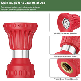FANHAO adjustable spray pattern ranges from mist to jet for cars and patios.