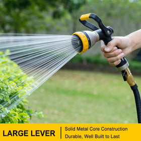 FANHAO lever control hose nozzle enables precise water flow with ease.