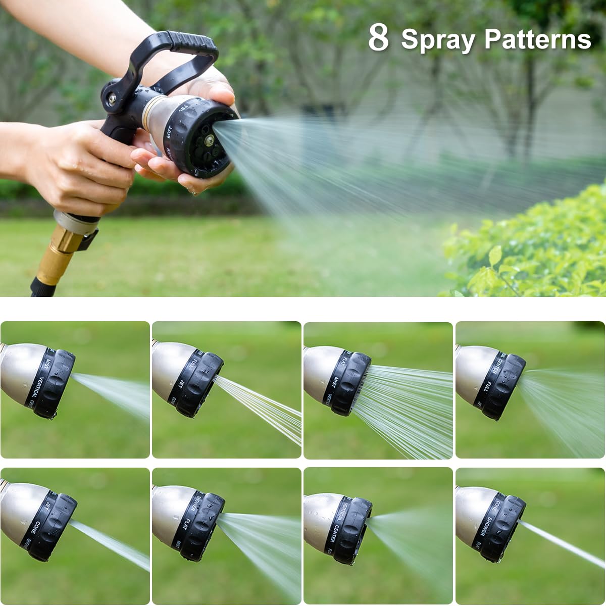 FANHAO nozzle fits standard 3/4-inch hoses with no adapters needed