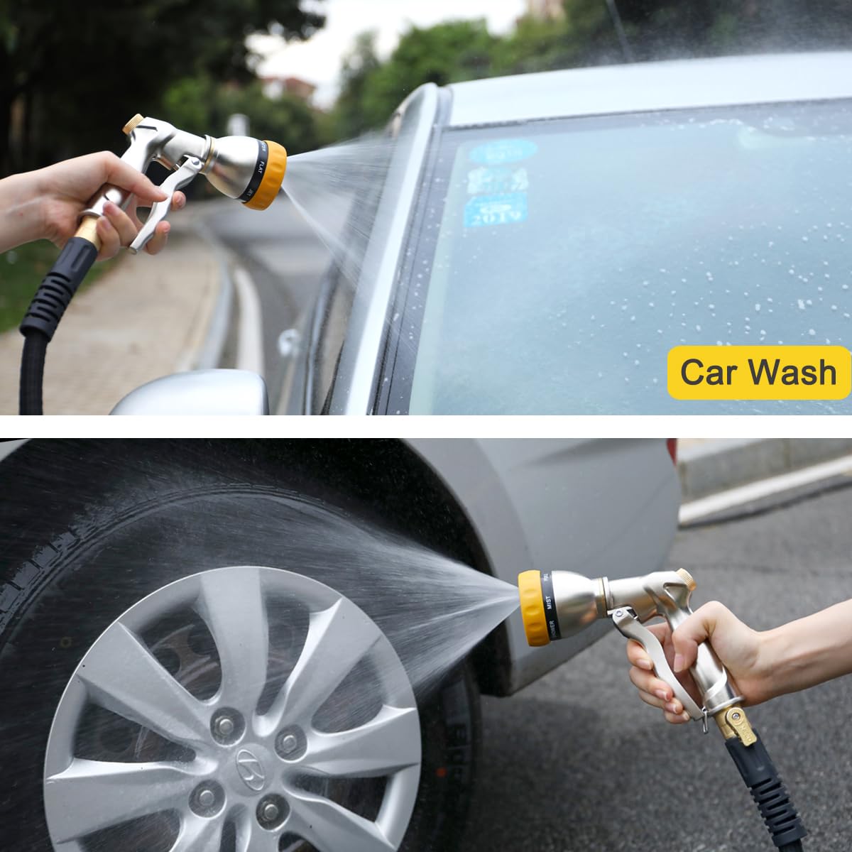 FANHAO 7-pattern display offers versatile spray options at a glance.