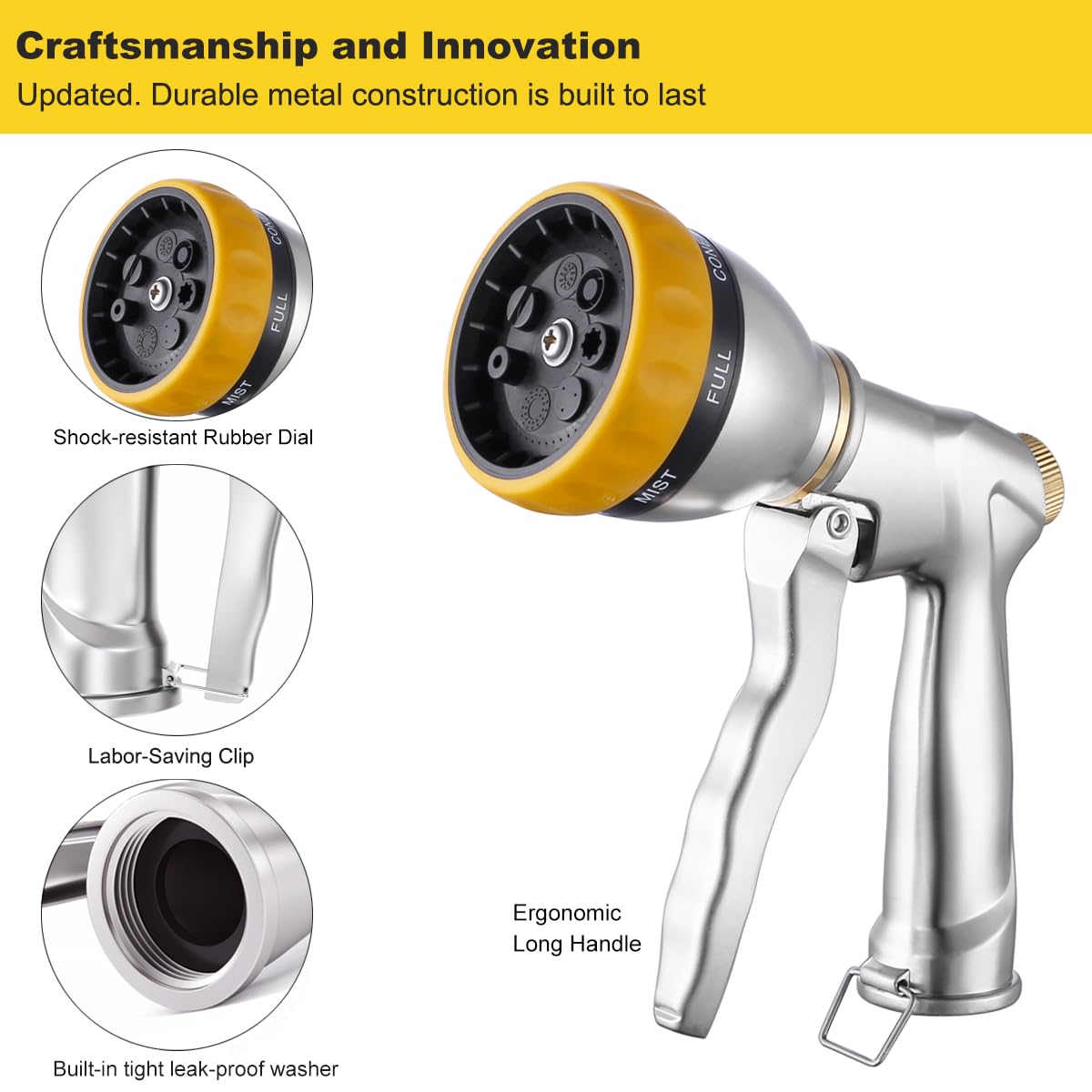 FANHAO ergonomic grip enables comfortable use during long watering sessions.