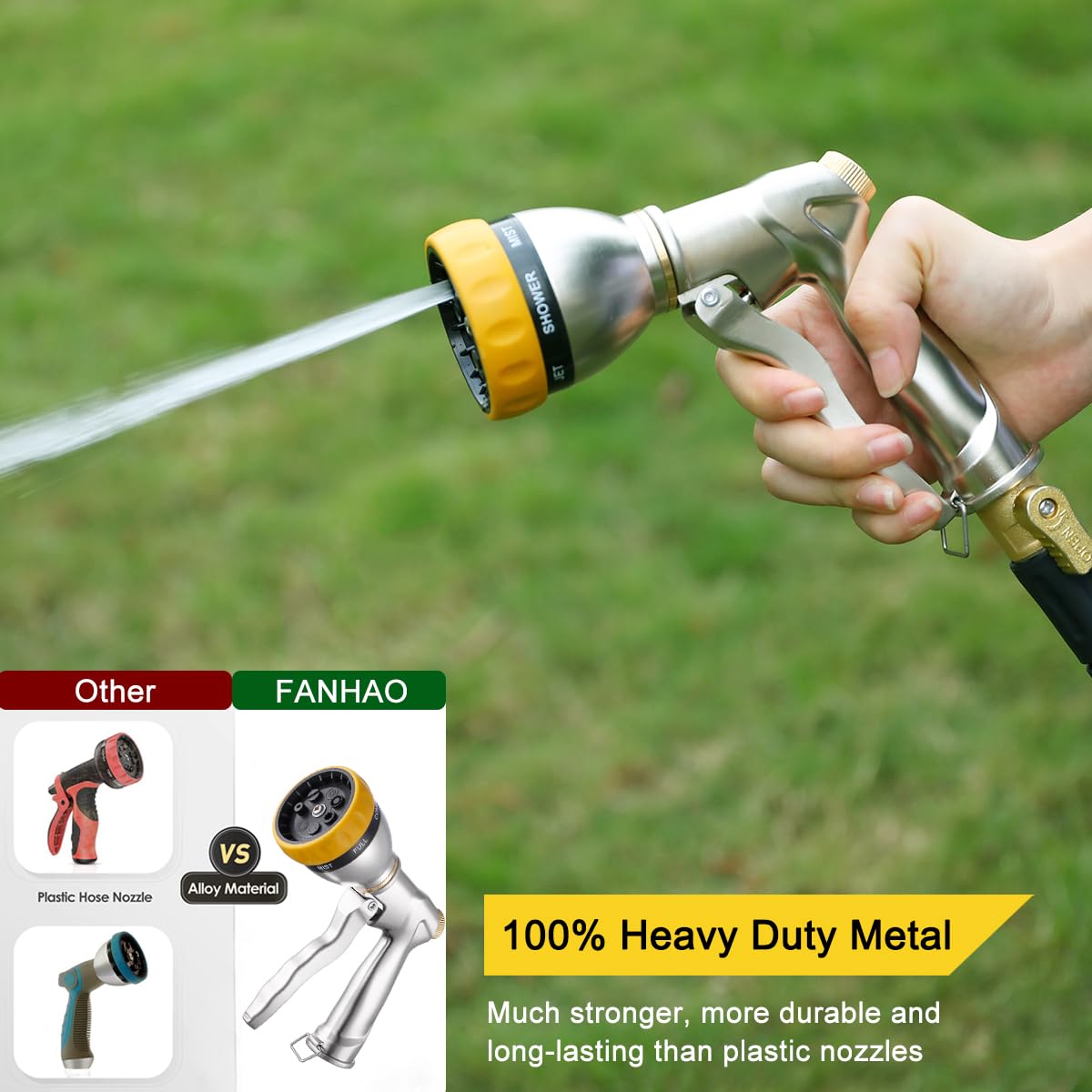 FANHAO leak-proof seal keeps connections tight on standard hoses.