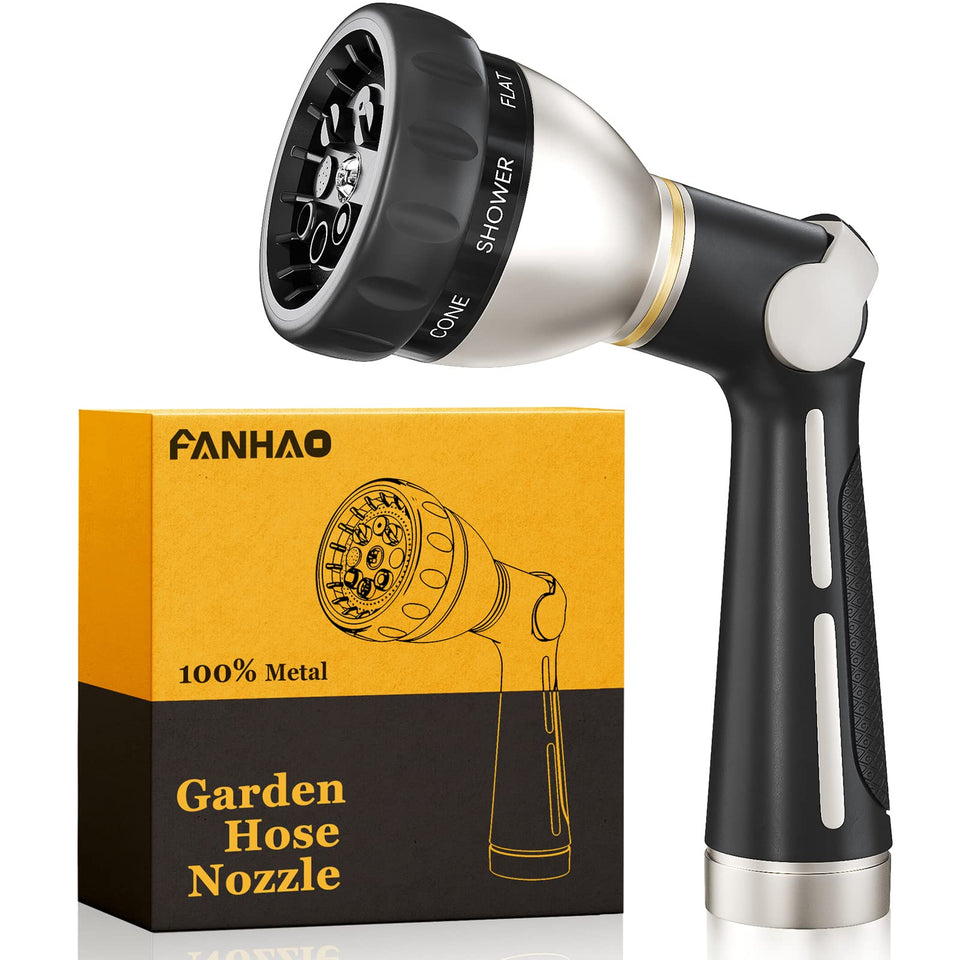 FANHAO garden hose nozzle with metal body for durable backyard use
