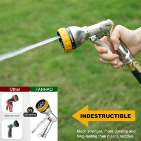 FANHAO nozzle attaches to standard hoses with a secure 3/4 inch NH thread.