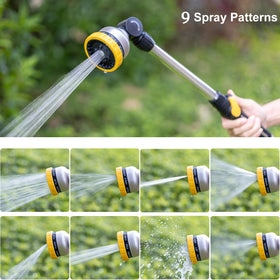 FANHAO garden wand in hanging baskets setup showing gentle mist pattern.