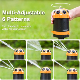 FANHAO sprinkler offers adjustable 25-360 degree coverage for precise areas