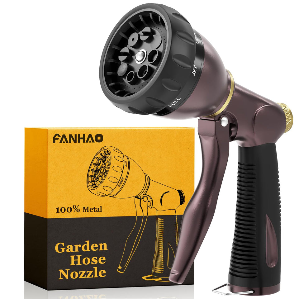 FANHAO heavy duty nozzle with metal body for durable watering and cleaning tasks.