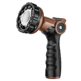 FANHAO heavy-duty garden hose nozzle with metal construction for long-lasting reliability.