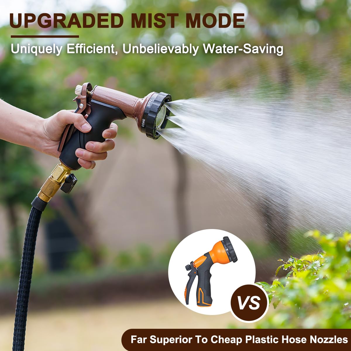 FANHAO nozzle ergonomic rubber grip for comfortable watering
