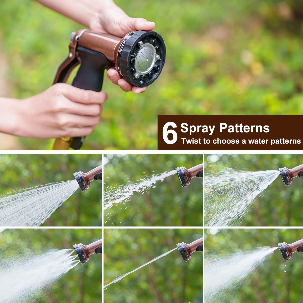 FANHAO metal nozzle with rubberized bezel for durable handling