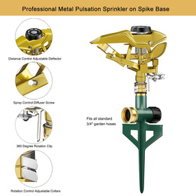 FANHAO metal impact sprinkler head close-up reveals rugged zinc body.