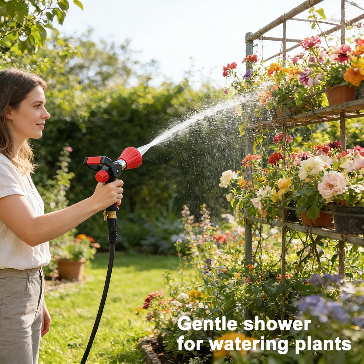 FANHAO versatile nozzle for garden watering and car washing at home.