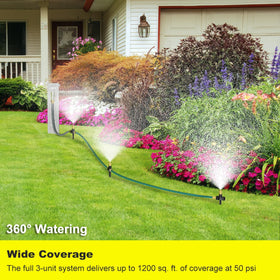 FANHAO outdoor garden irrigation setup ready for lawn, patio, and flower beds
